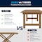 Flash Furniture Rectangle FarmTable, Antique, Rustic, Foldng, 84"X40", Wood, Wood Grain XA-F-84X40-GG - alternate 3